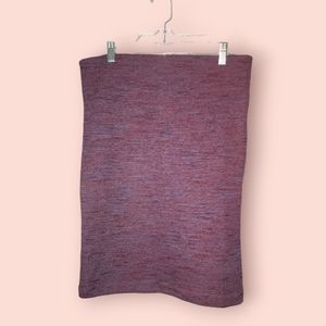 LOFT Burgundy Plum Marled Sweater Pencil Skirt Stretch Knit Workwear Size M BNWT